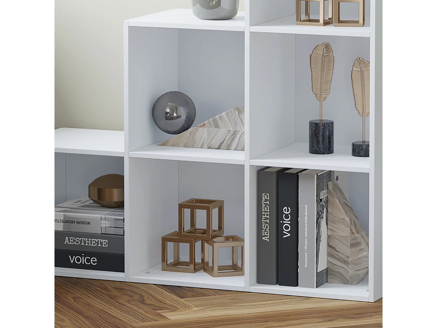 Estantería en forma de escalera blanco 91.5x29.5x91.5 cm HOMCOM