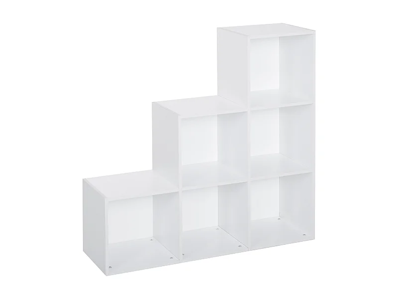 Estantería en forma de escalera blanco 91.5x29.5x91.5 cm HOMCOM