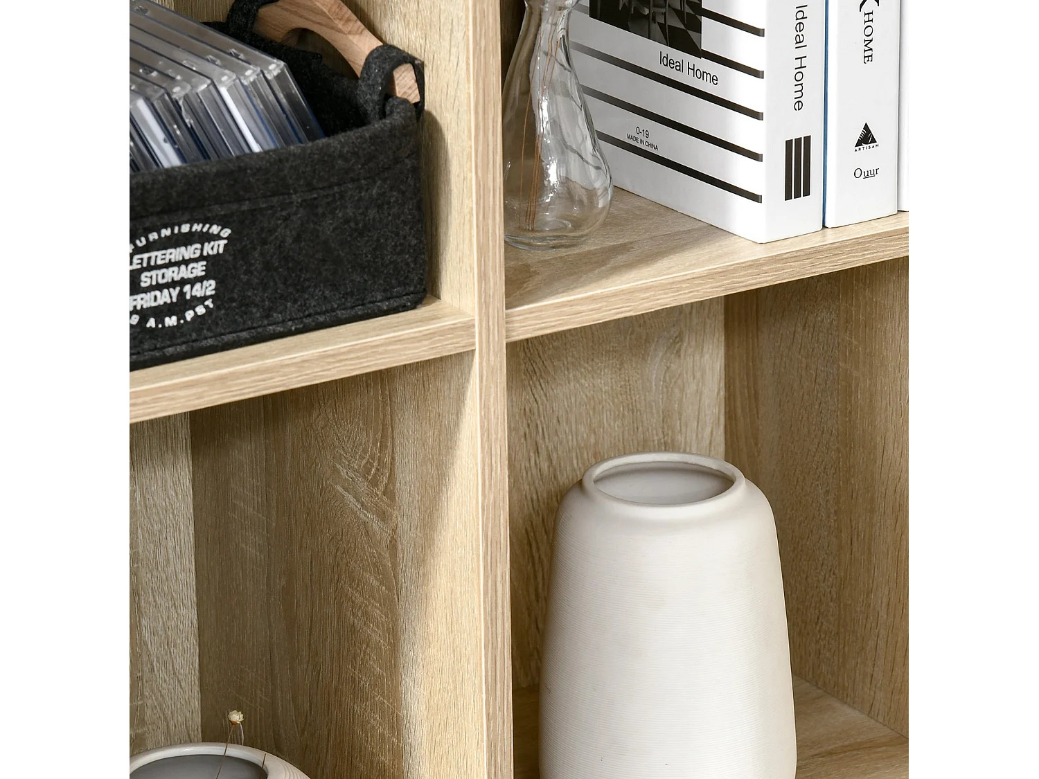 Estantería para libros roble 65.5x30x97.5 cm HOMCOM