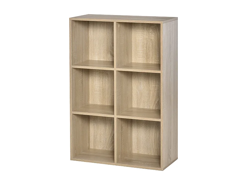 Estantería para libros roble 65.5x30x97.5 cm HOMCOM