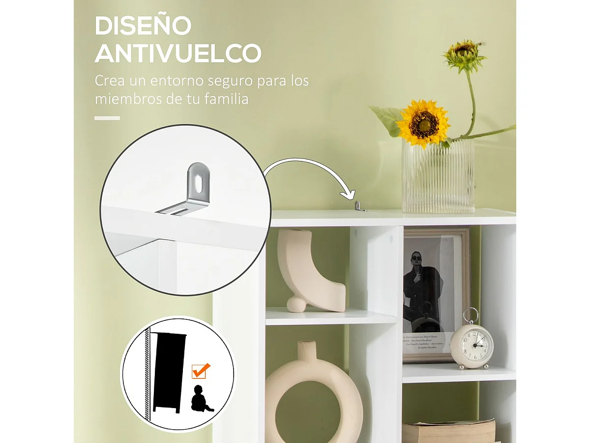 Estantería para libros blanco 60x26x158 cm HOMCOM