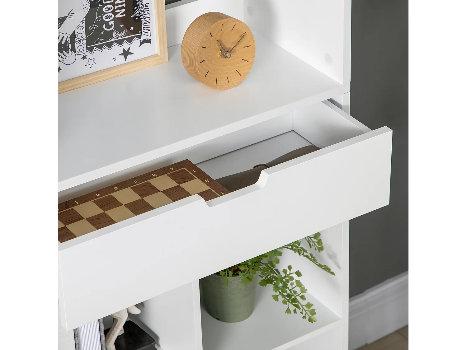 Estantería para libros blanco 60x26x158 cm HOMCOM