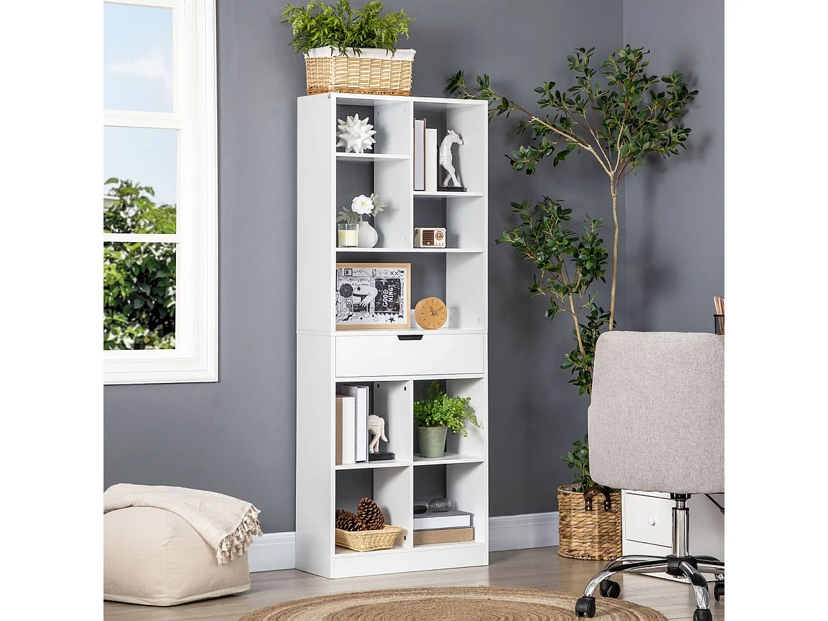 Estantería para libros blanco 60x26x158 cm HOMCOM