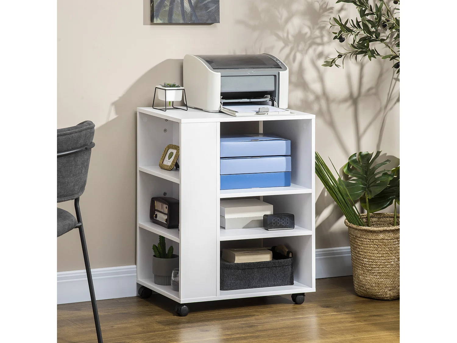 Armario para impresora blanco 60x40x75.8 cm Vinsetto