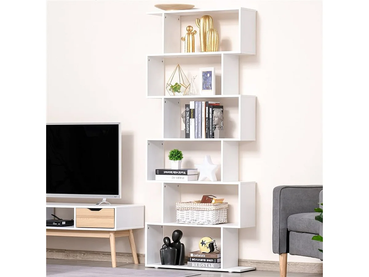 Estantería librería blanco 80x24x191cm HOMCOM