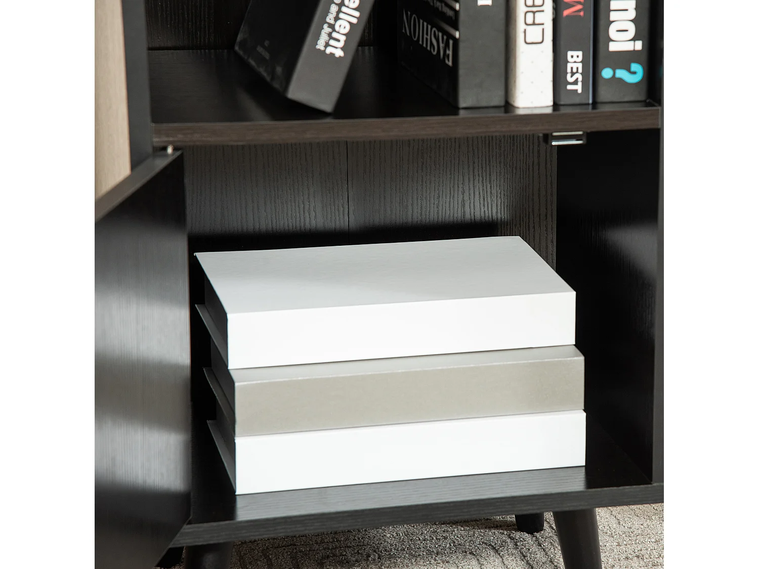 Estantería negro 40x30x129.5 cm HOMCOM