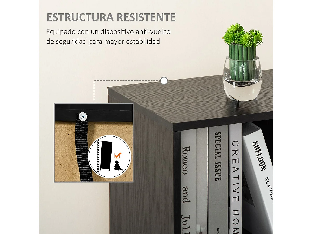 Estantería negro 40x30x129.5 cm HOMCOM