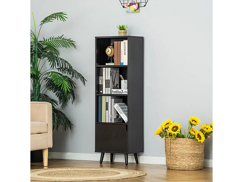 Estantería negro 40x30x129.5 cm HOMCOM