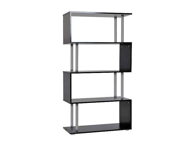 Librería mueble negro 80x30x145 cm HOMCOM