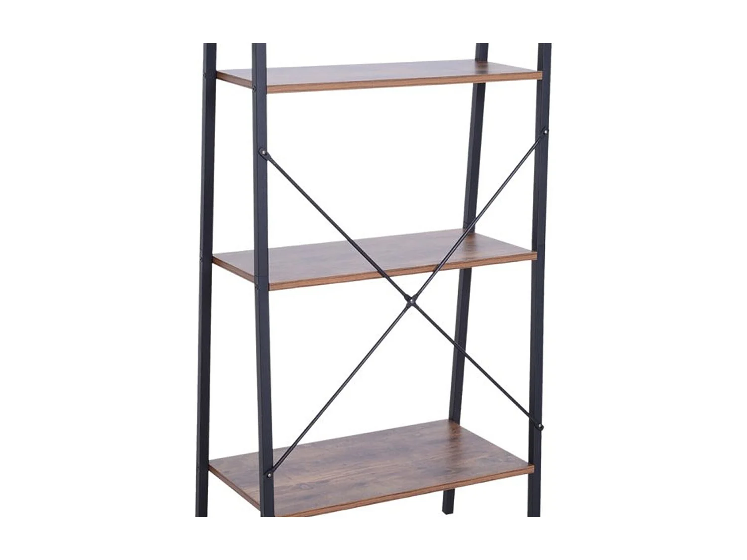 Estantería de escalera negro y madera 60x35x145cm HOMCOM