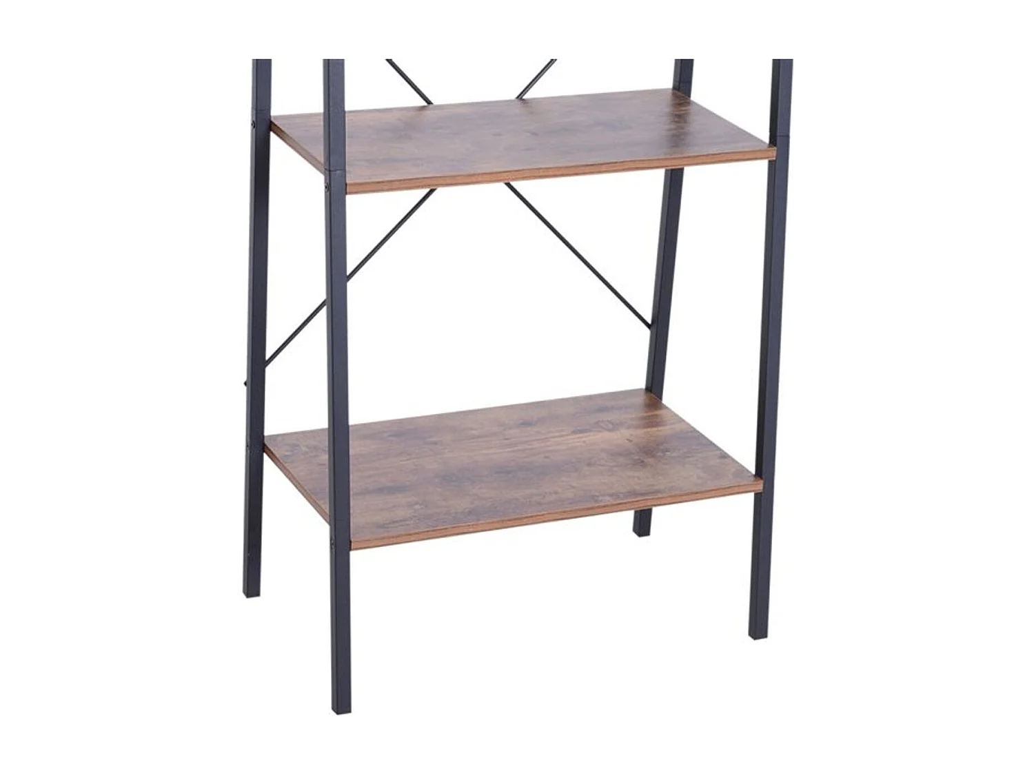 Estantería de escalera negro y madera 60x35x145cm HOMCOM