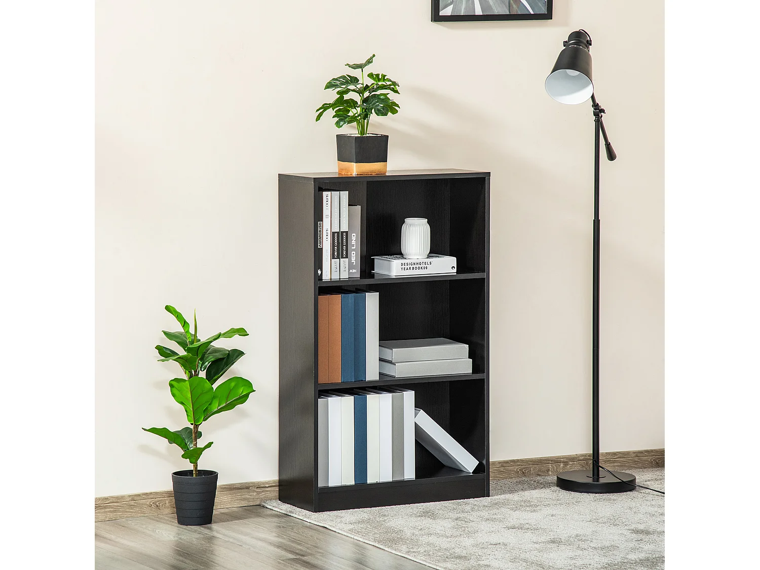 Estantería negro 62.2x24x102.4 cm HOMCOM