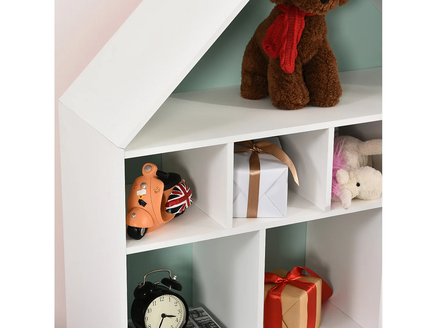 Estantería de madera infantil blanco 82x30x126 cm HOMCOM