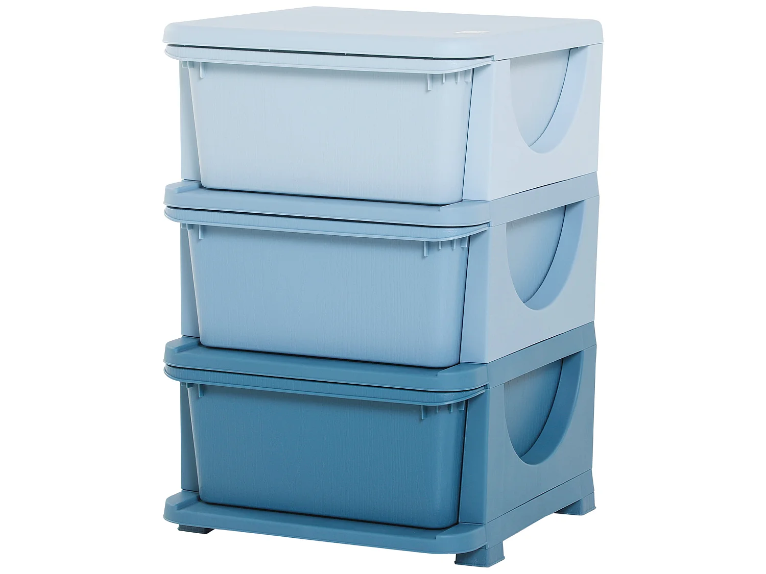 Torre de almacenamiento infantil azul 37x37x56.5 cm HOMCOM