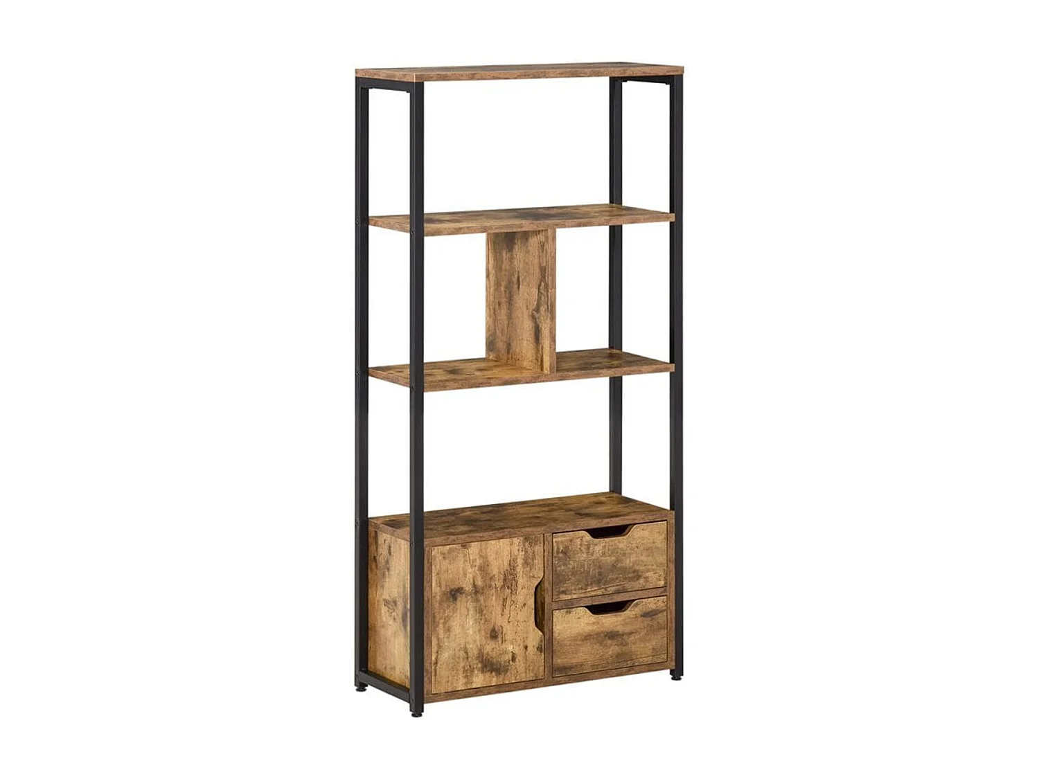 Estantería marrón rústico 58x24x122 cm HOMCOM