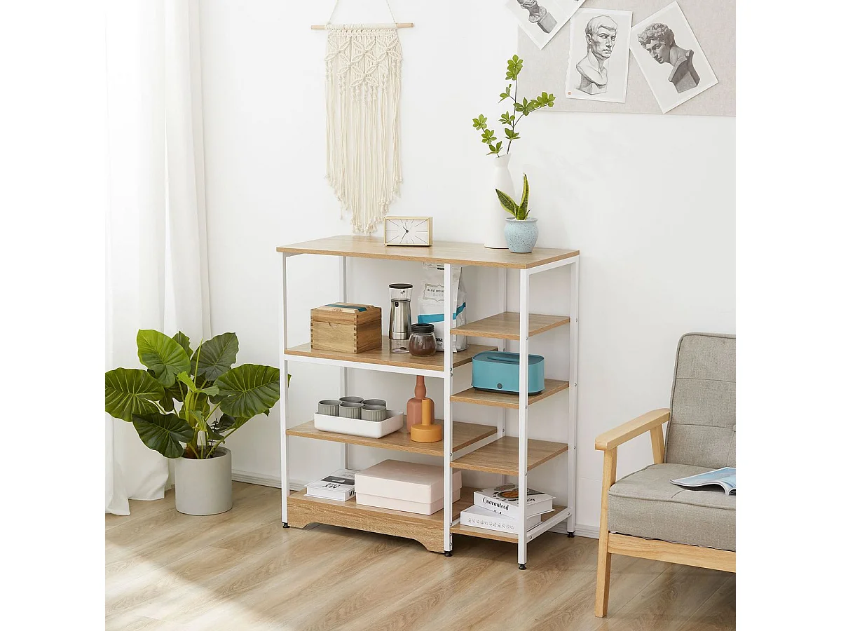 Estante de cocina madera natural 90x40x95 cm HOMCOM