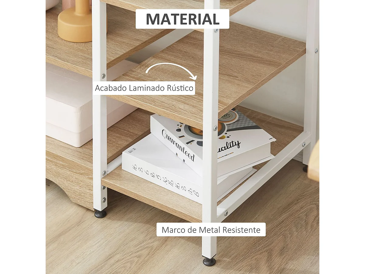 Estante de cocina madera natural 90x40x95 cm HOMCOM