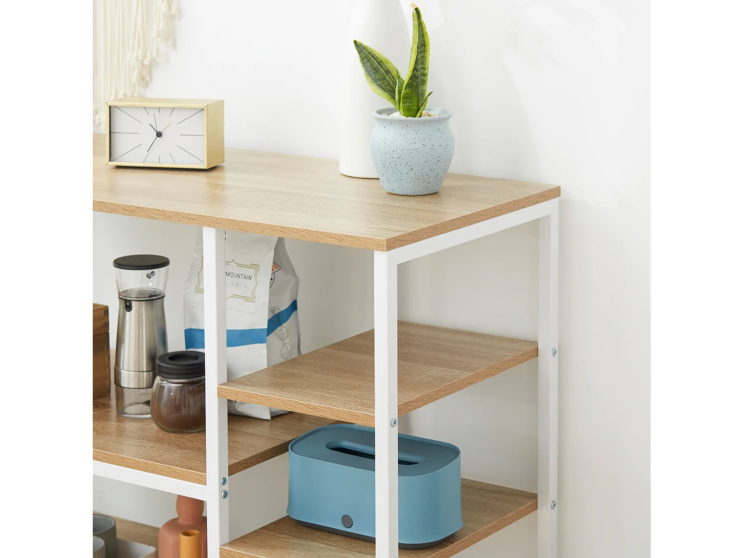 Estante de cocina madera natural 90x40x95 cm HOMCOM