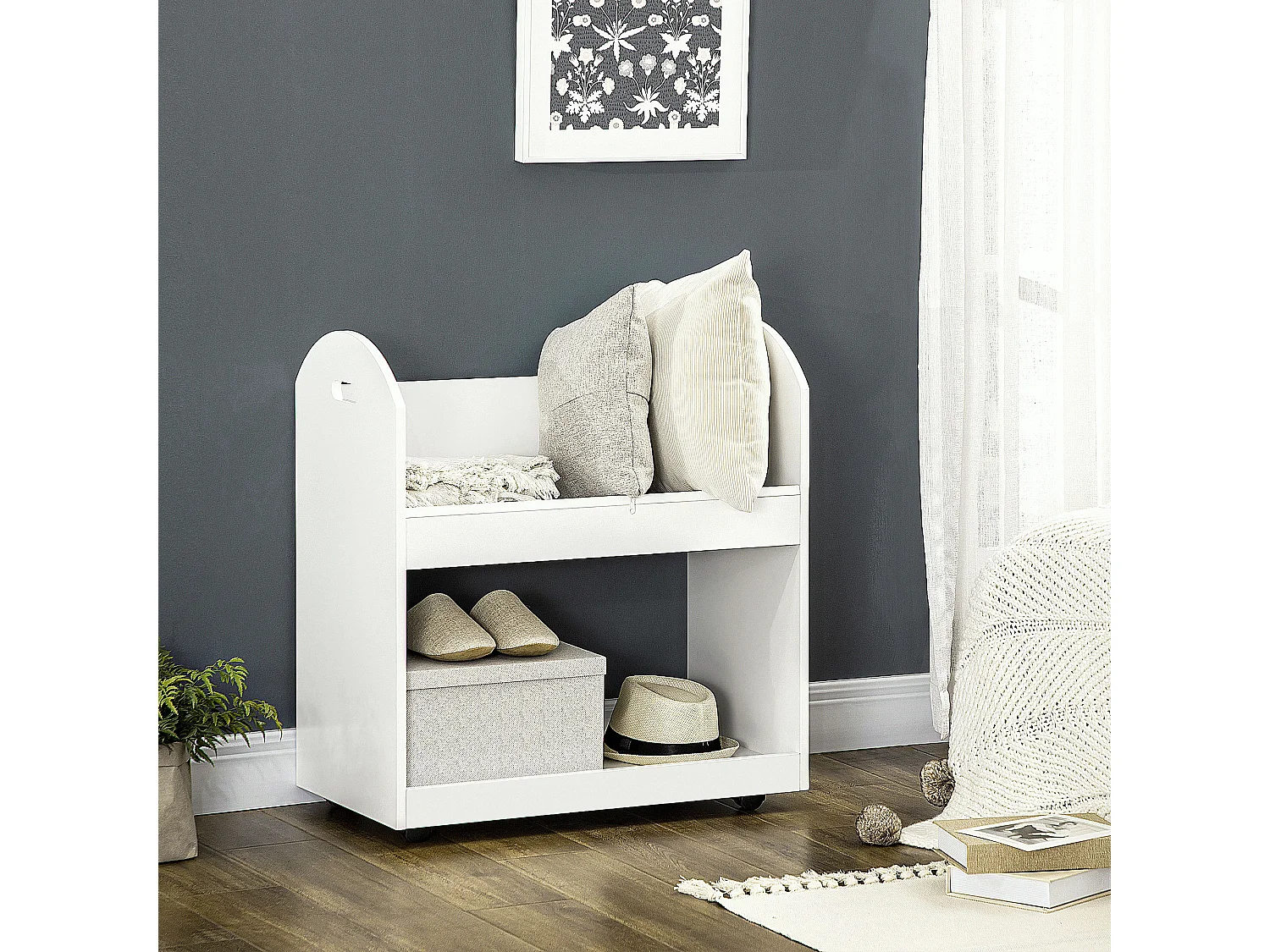 Estantería librería blanco 71x40x78 cm HOMCOM