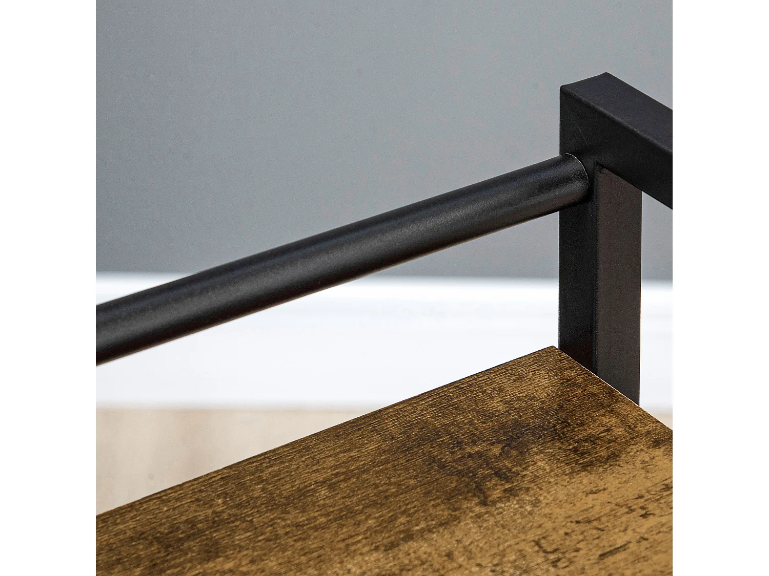 Estantería con ruedas marrón rústico 50x35x100.5 cm HOMCOM