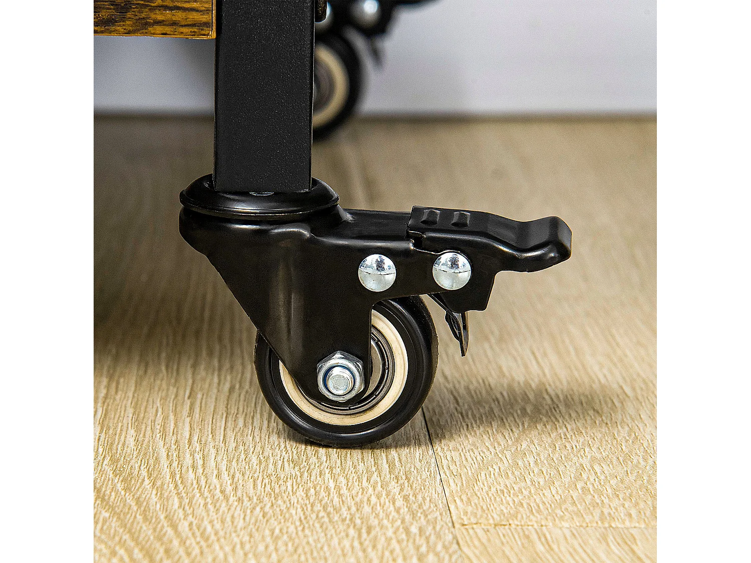 Estantería con ruedas marrón rústico 50x35x100.5 cm HOMCOM