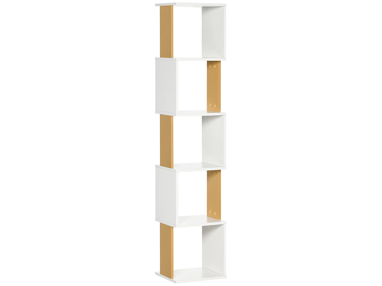 Estantería natural y blanco 33x28x161 cm HOMCOM