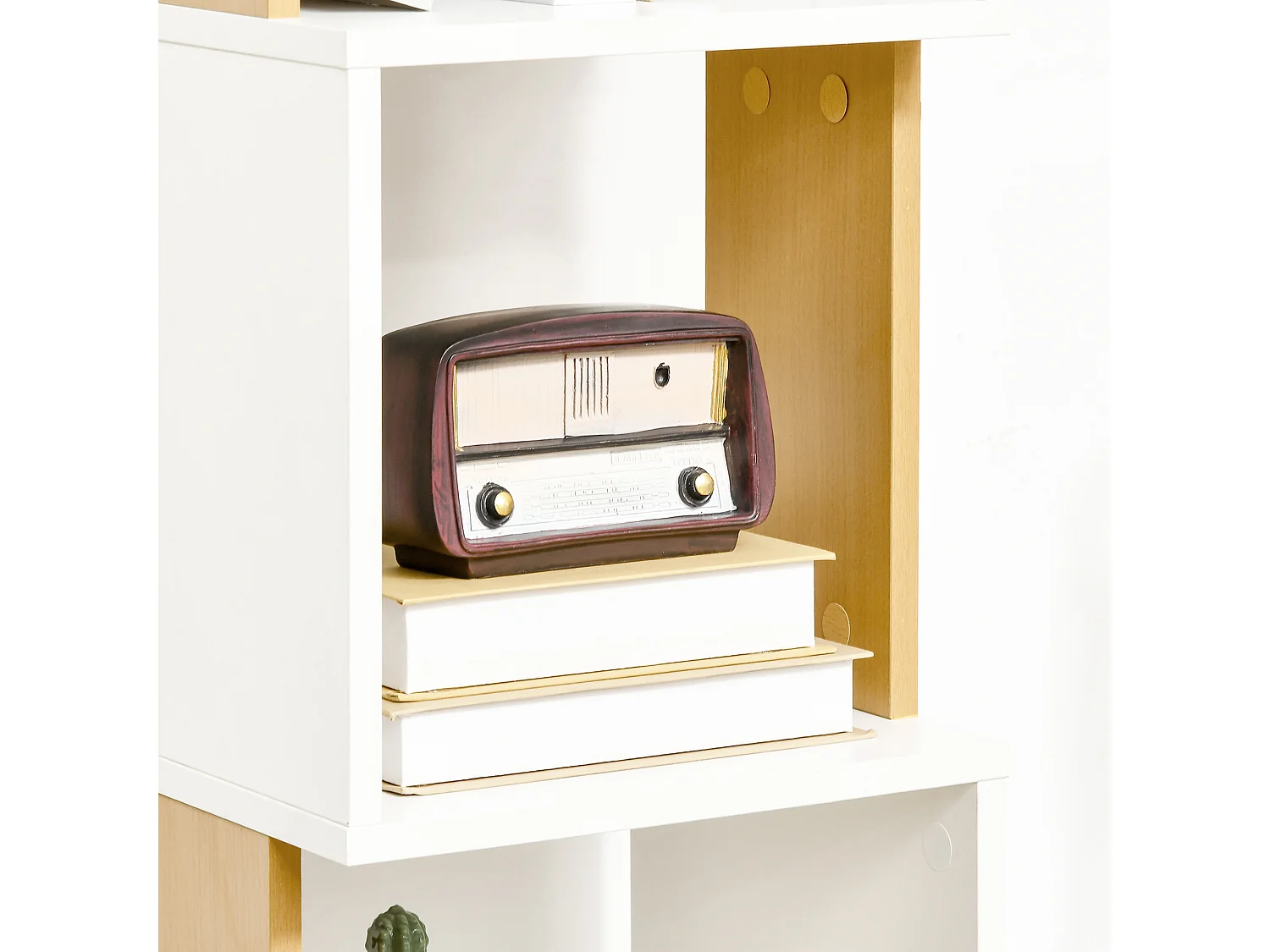 Estantería natural y blanco 33x28x161 cm HOMCOM