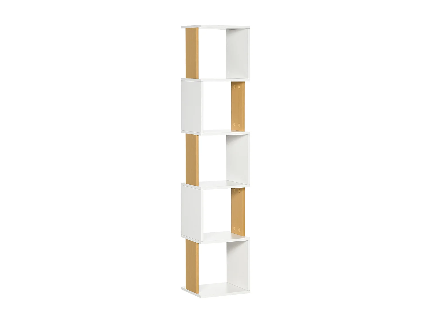 Estantería natural y blanco 33x28x161 cm HOMCOM