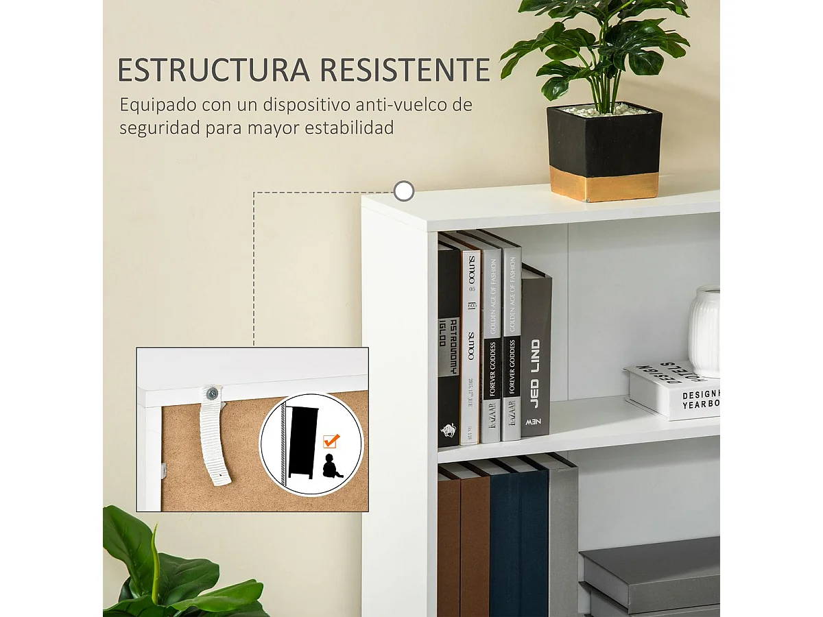 Estantería blanco 62.2x24x102.4 cm HOMCOM