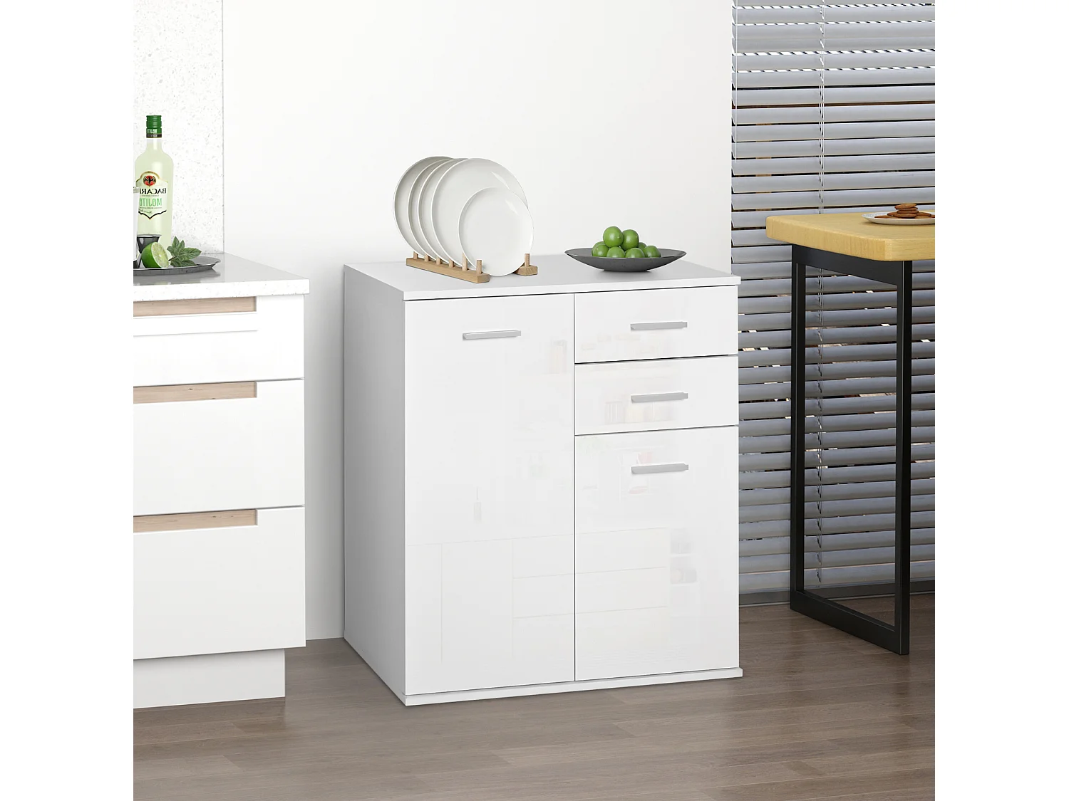 Armario blanco 71x35x76 cm HOMCOM