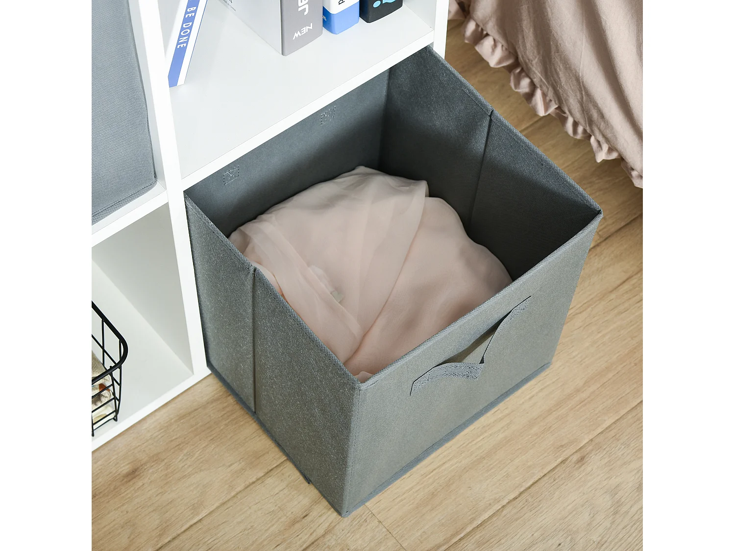 Estantería de 4 cubos blanco 61.5x30x61.5 cm HOMCOM