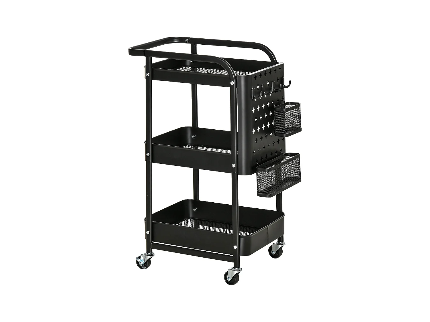 Carrito de cocina negro 51.5x32x75.6 cm HOMCOM