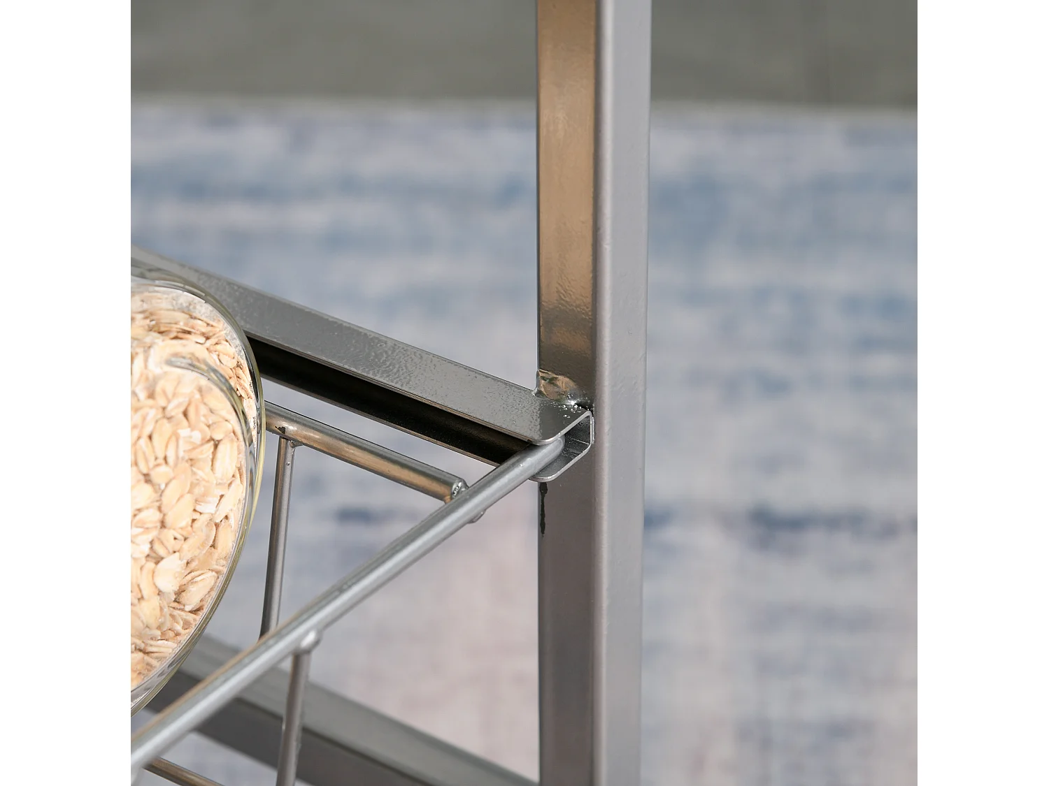 Carro de cocina plata 36.5x36.5x89 cm HOMCOM