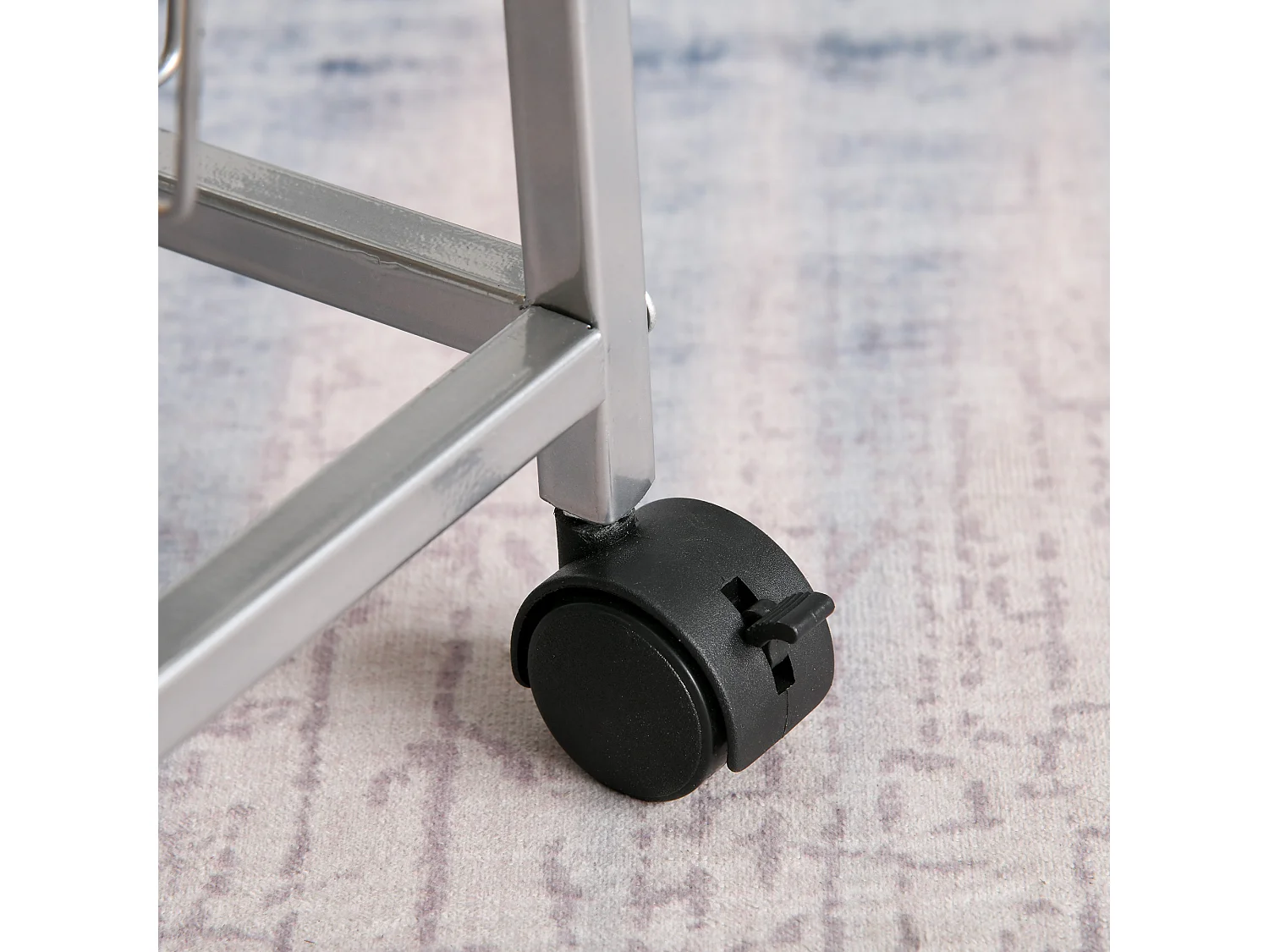 Carro de cocina plata 36.5x36.5x89 cm HOMCOM