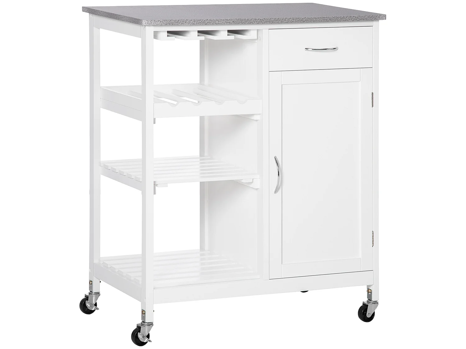 Carrito de cocina blanco 76x48x88 cm HOMCOM