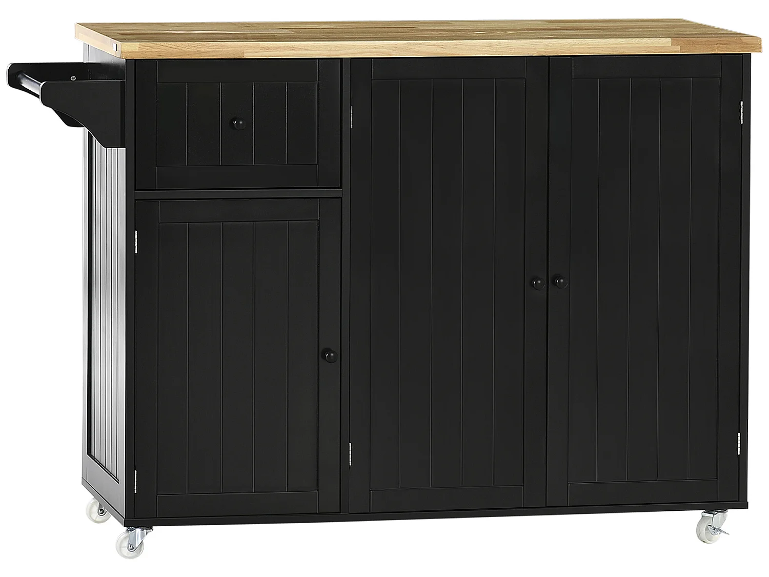 Isla de cocina negro 135x45x94.5 cm HOMCOM