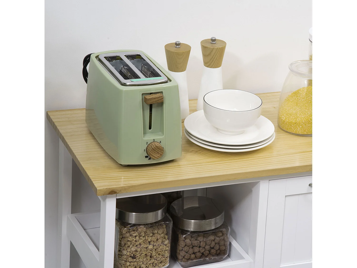 Carro de cocina blanco 67x37x87 cm HOMCOM