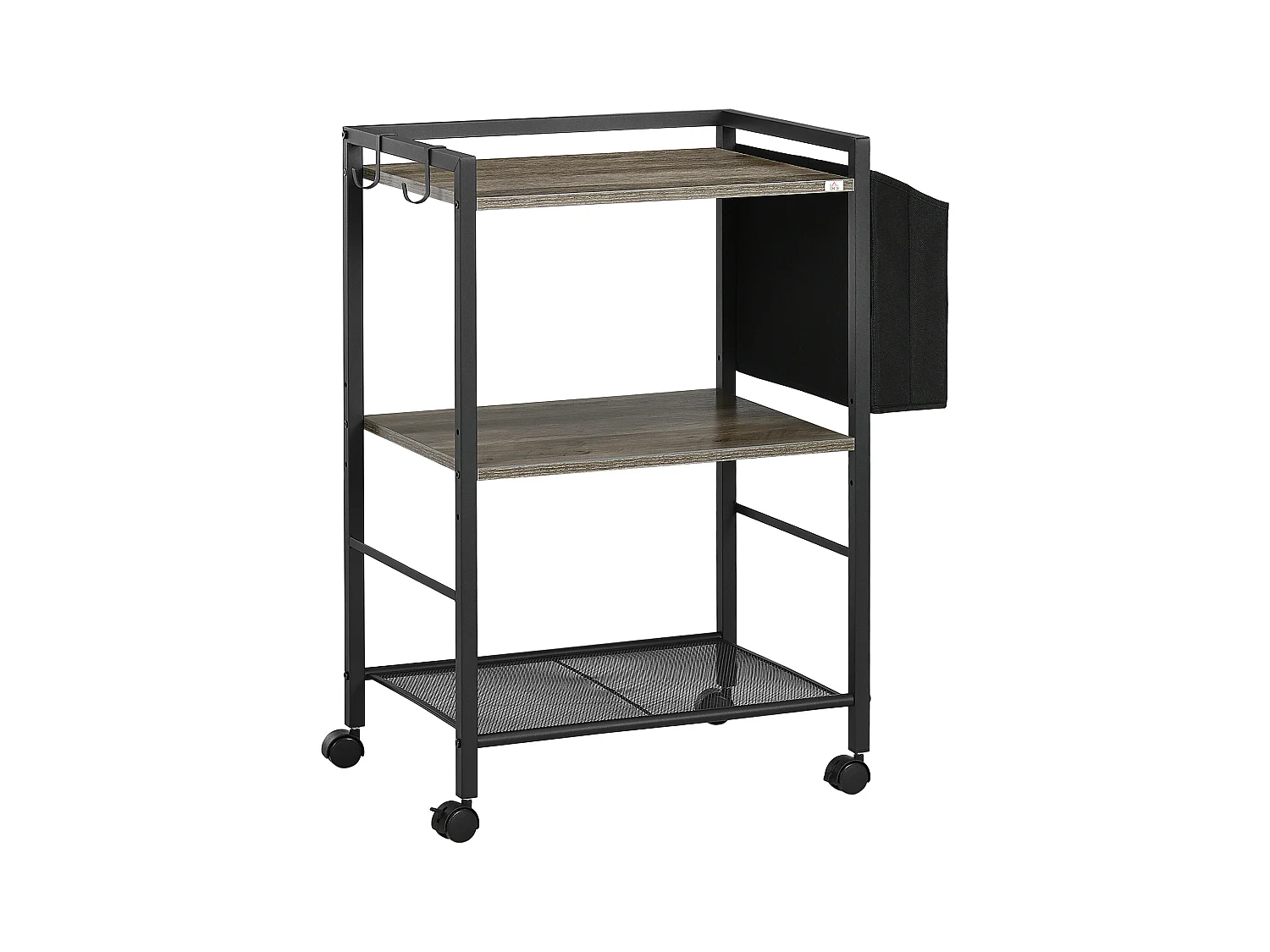 Carrito de cocina gris 66x40x80.5 cm HOMCOM