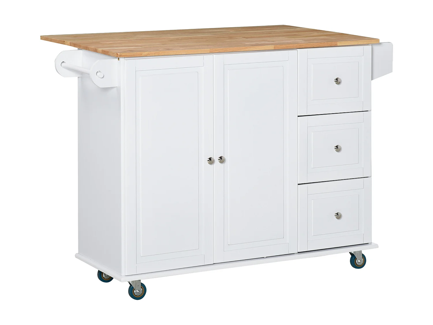 Carrito de cocina blanco 128.8x75.5x92.5 cm HOMCOM