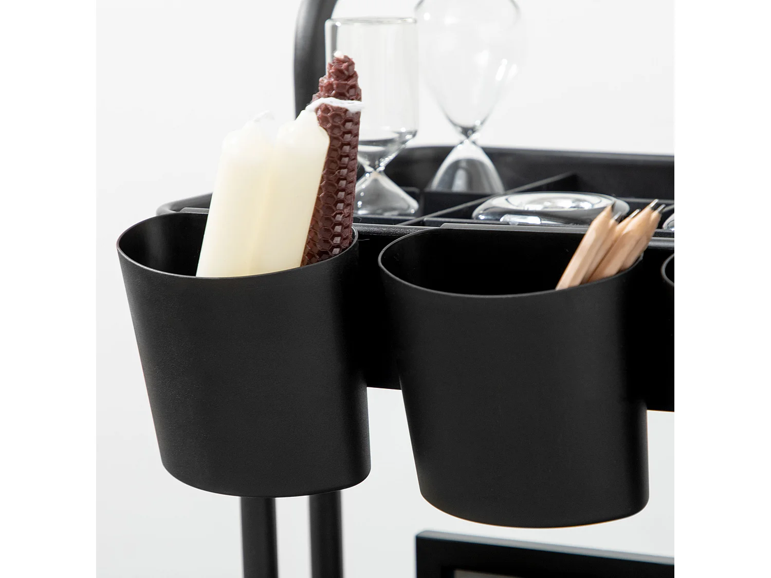 Carrito de cocina negro 42x38x86.5 cm HOMCOM