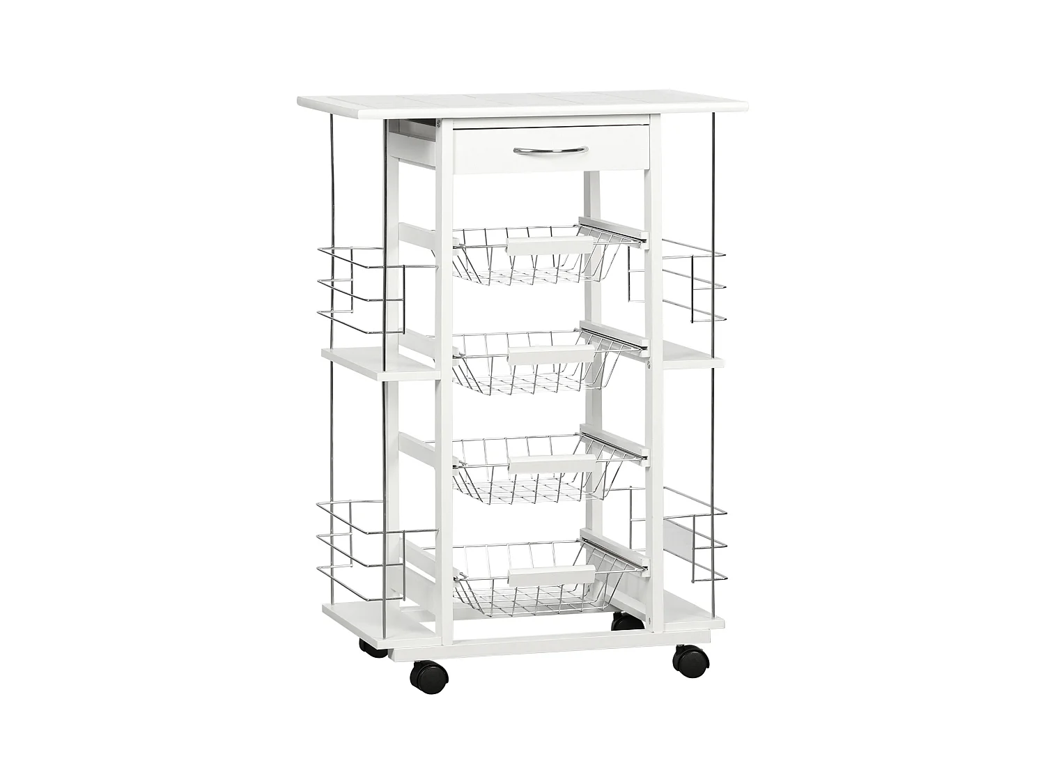 Carro de cocina blanco 57x37x83 cm HOMCOM