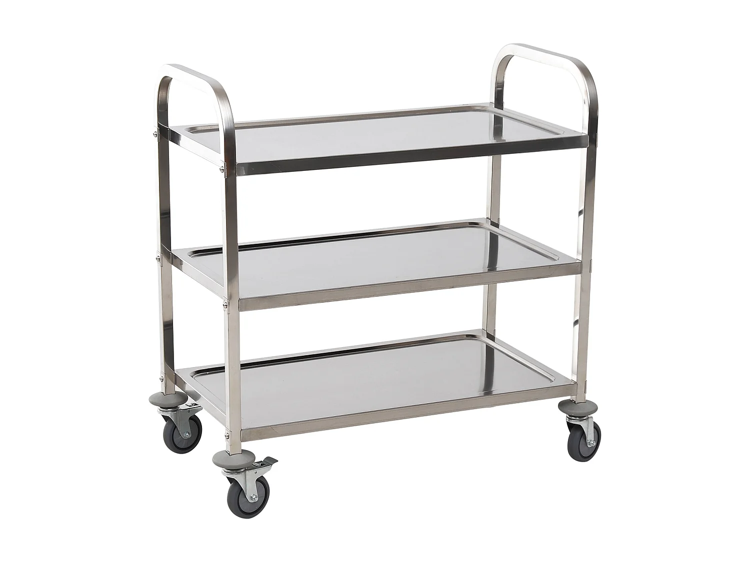 Carro de cocina plateado 85x45x90cm HOMCOM