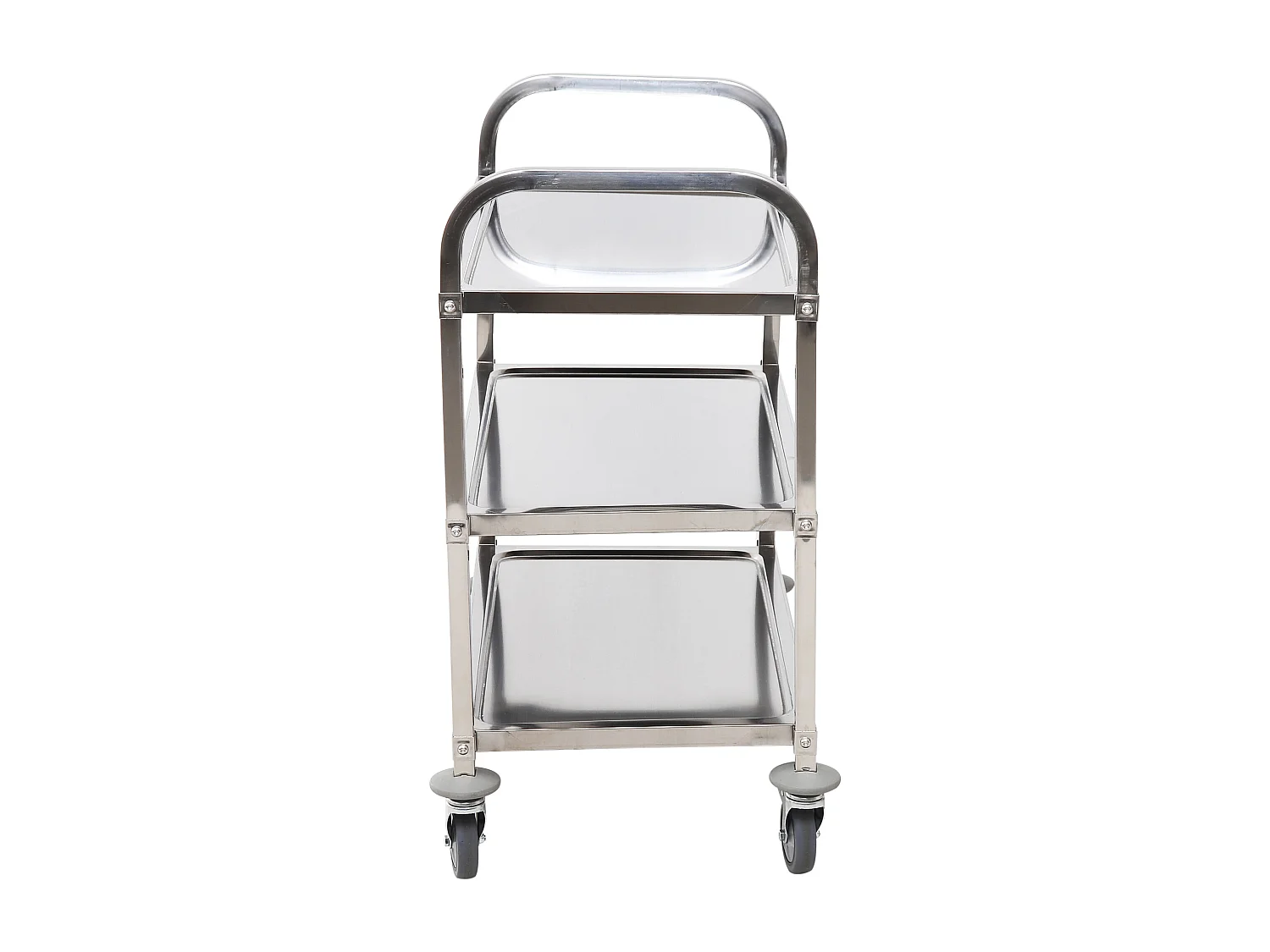 Carro de cocina plateado 85x45x90cm HOMCOM