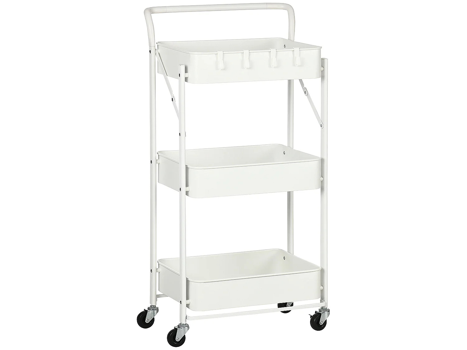 Carrito de cocina blanco 43x31x89 cm HOMCOM