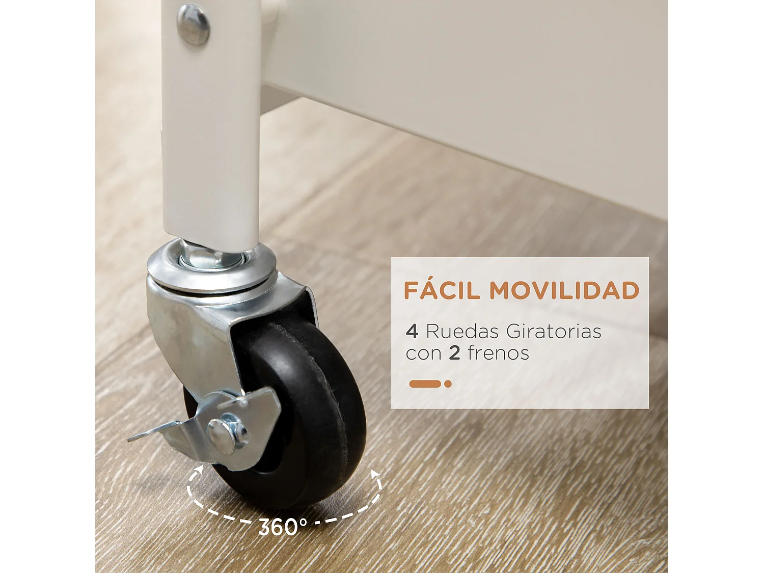 Carrito de cocina blanco 43x31x89 cm HOMCOM