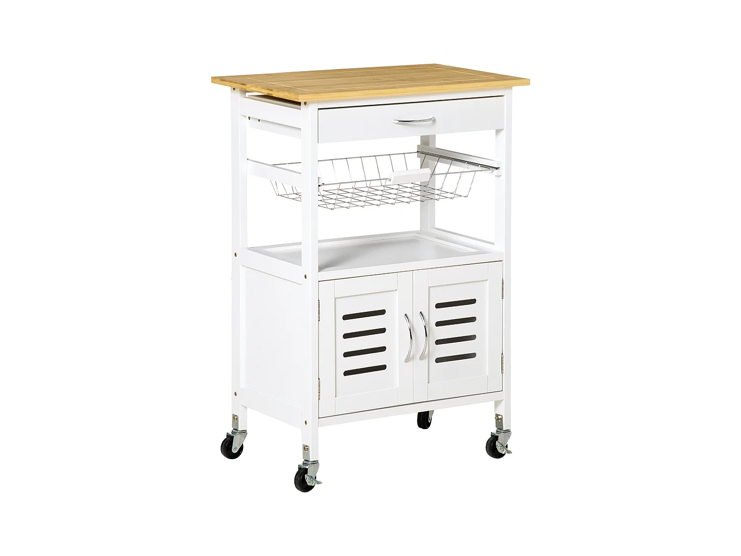 Carrito de cocina blanco 58x37x85,5 cm HOMCOM