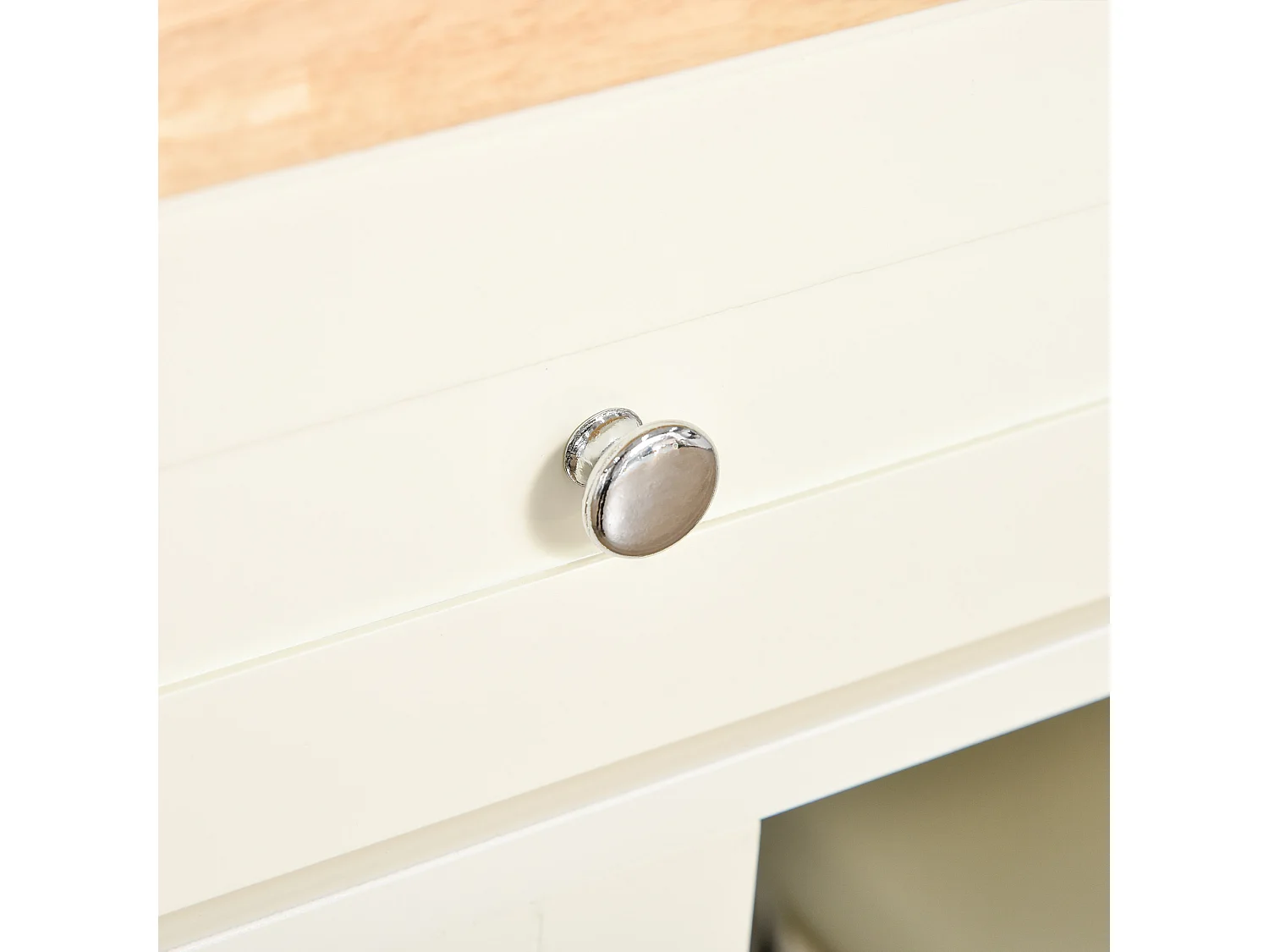 Carrito de cocina crema 110x49.5x89.5 cm HOMCOM