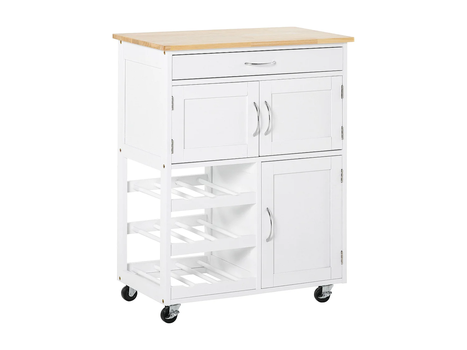 Carro de cocina blanco 67x37x87 cm HOMCOM