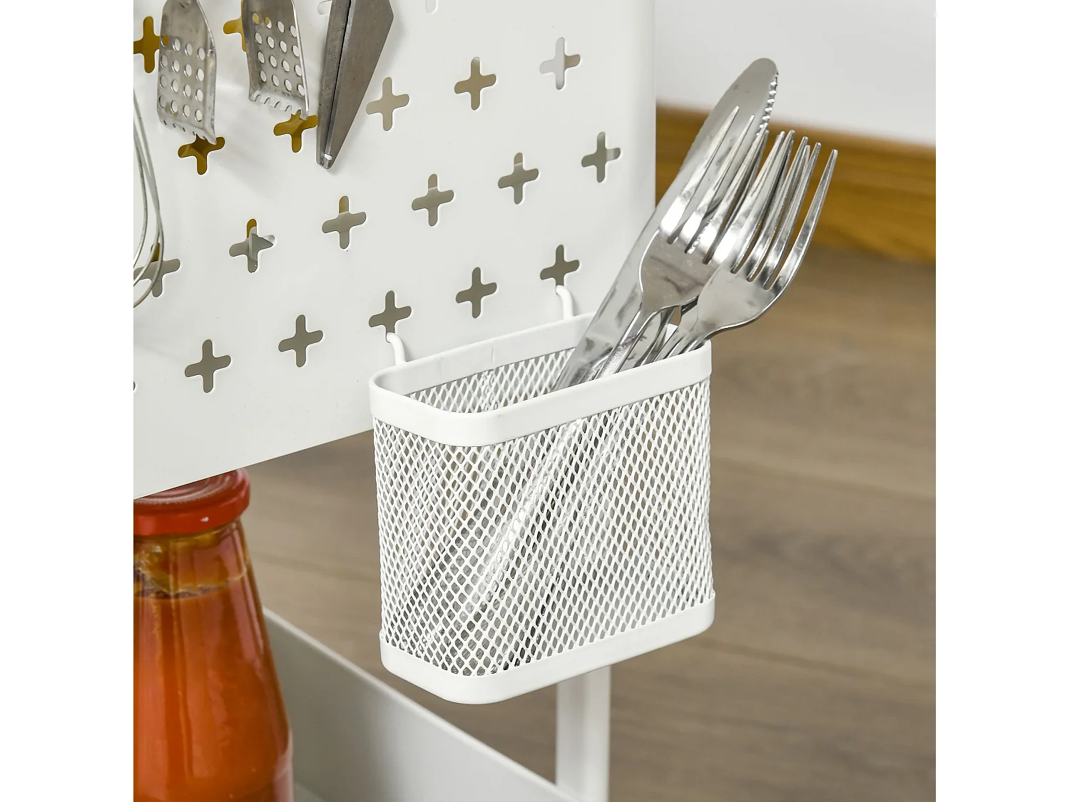 Carrito de cocina blanco 51.5x32x75.6 cm HOMCOM