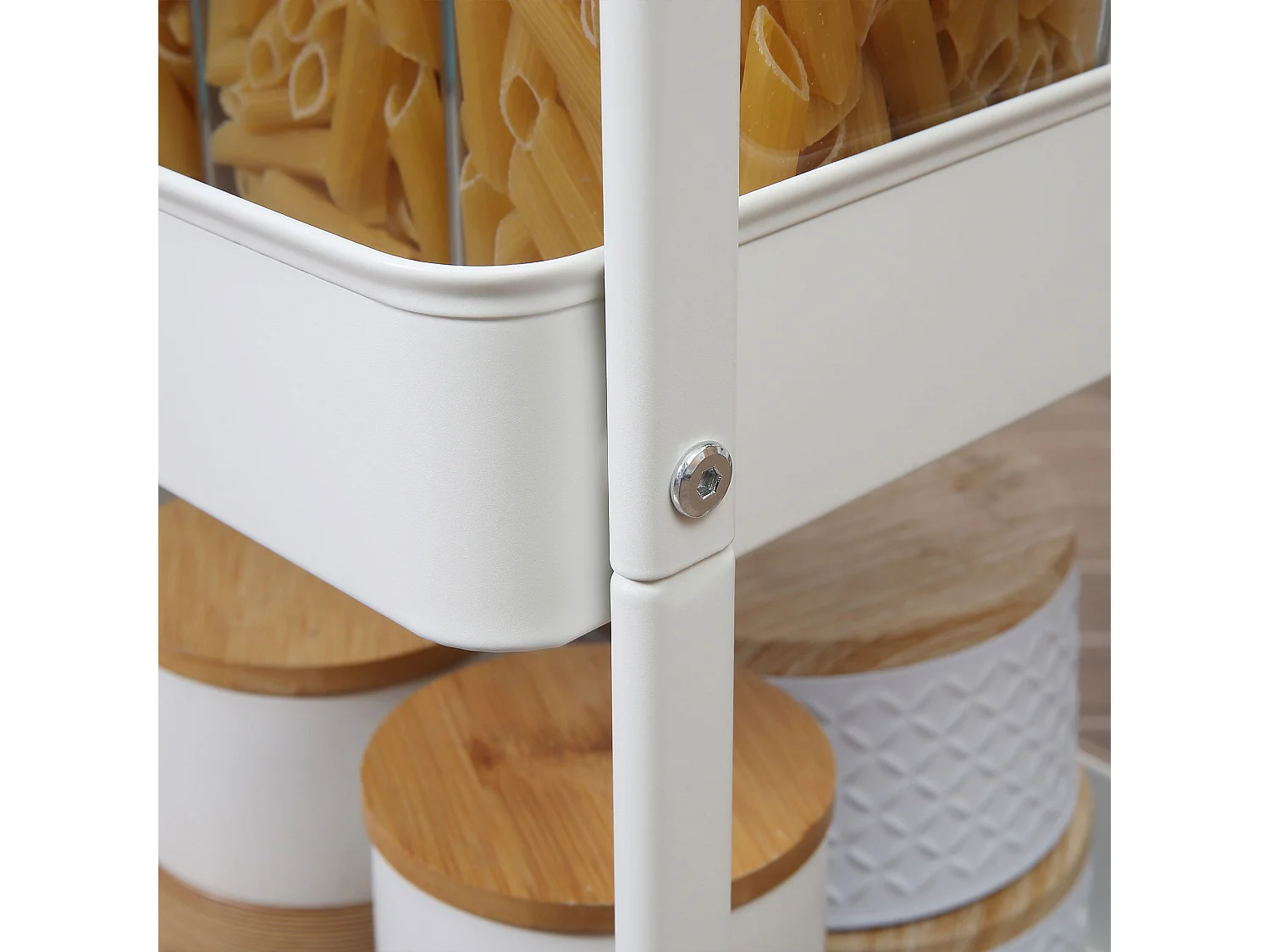 Carrito de cocina blanco 43.9x30.5x75.6 cm HOMCOM